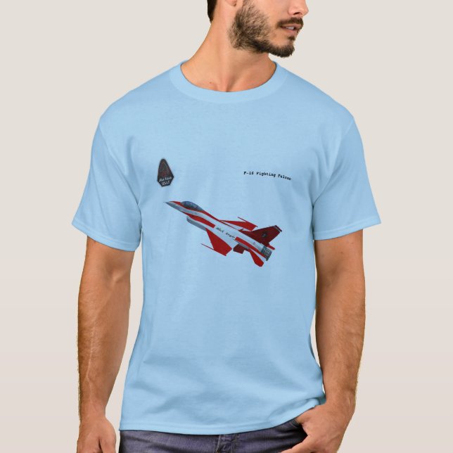 T-shirt do F-16 dos cavaleiros pretos (Frente)