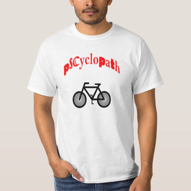 T-shirt do fã da bicicleta do ciclismo (Frente)