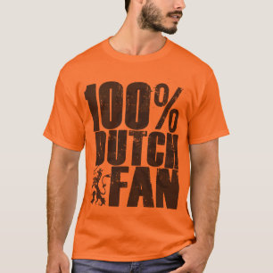 T-shirt do fã de Oranje do Dutch de 100%