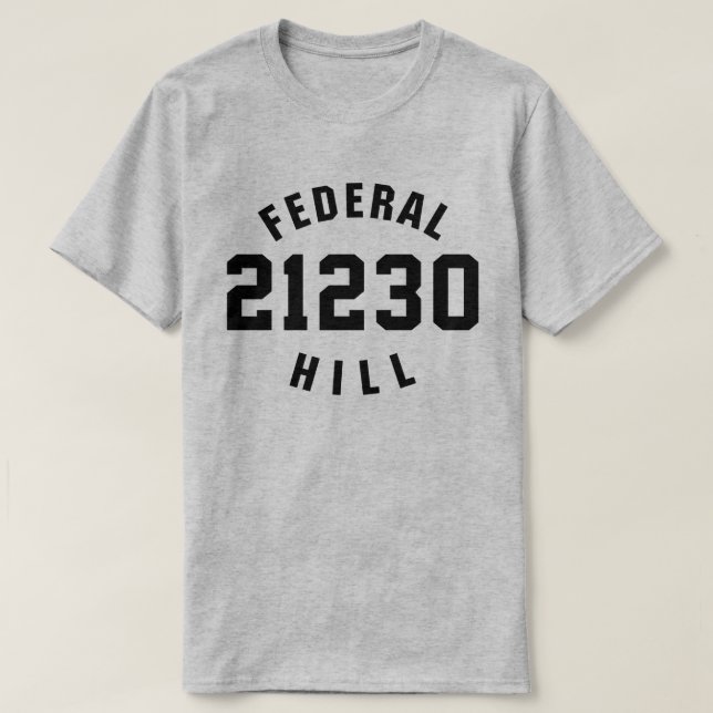 T-shirt do Federal Hill 21230 (Frente do Design)