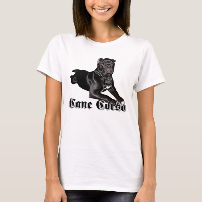T-shirt do filhote de cachorro de Corso do bastão (Frente)