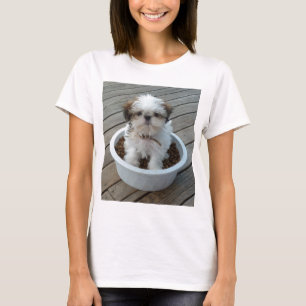 T-shirt do filhote de cachorro de Shih Tzu