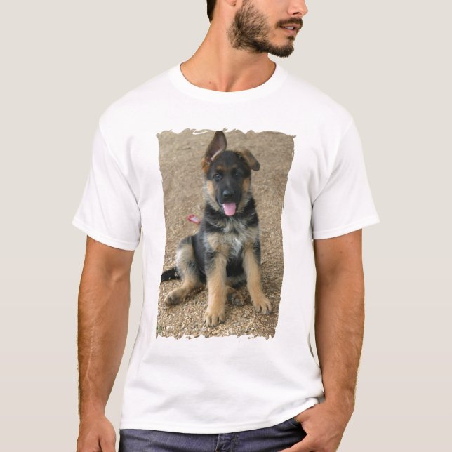 T-shirt do filhote de cachorro do german shepherd (Frente)