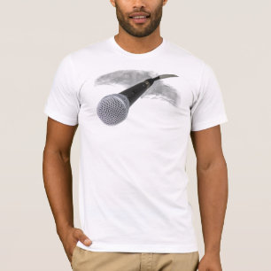 T-shirt do Fim-Acima do microfone