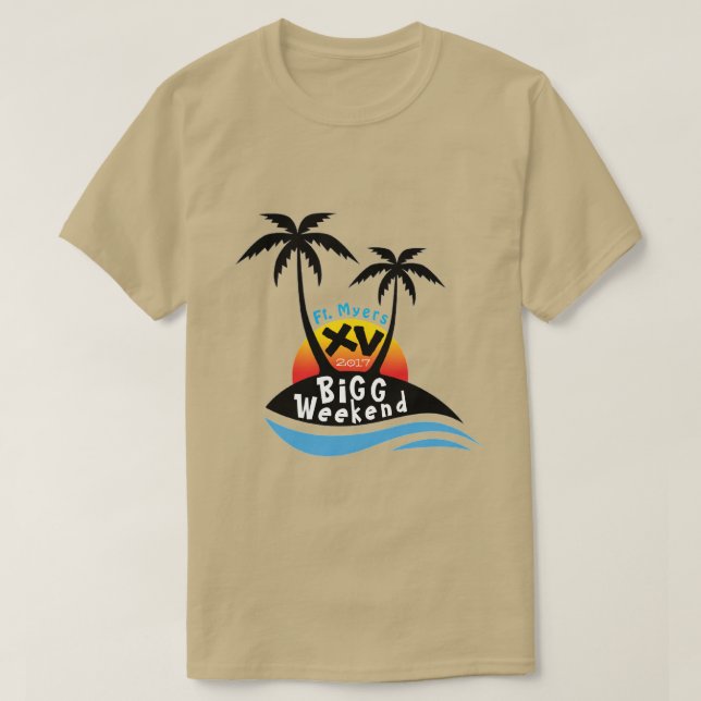 T-shirt do fim de semana XV da cevada (Frente do Design)