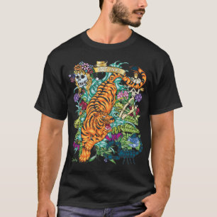 t-shirt do flash do tatuagem 83-TIGER