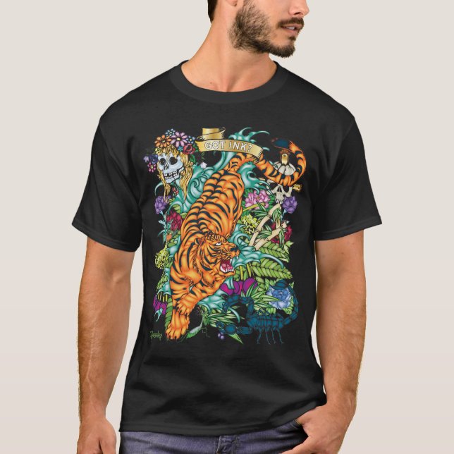 t-shirt do flash do tatuagem 83-TIGER (Frente)