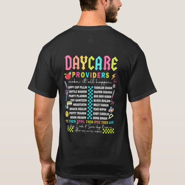 T-Shirt do Fornecedor de Cuidados de Dia (Verso)