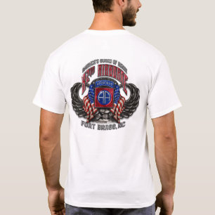 T-shirt do Fort Bragg, de bordo, 82º