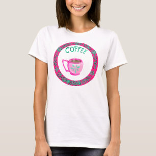 T-shirt do Fraco-Ajustado da caneca de café do