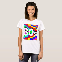 T-shirt do fundo colorido 80s do ` de Sharnia'