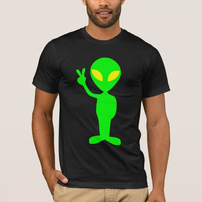 T-SHIRT DO FUNDO DE PAZ alienígena (Frente)