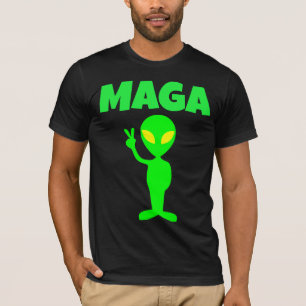 T-SHIRT DO FUNDO DE PAZ DA ALIENÍGENA MAGA TRUMP