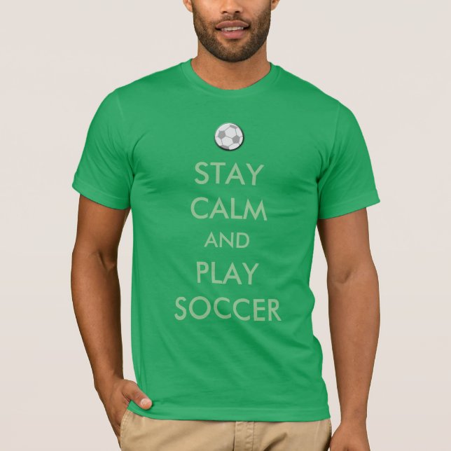 T-shirt do futebol da calma e do jogo da estada (Frente)