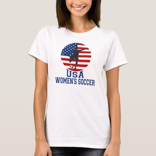T-shirt do futebol das mulheres dos EUA da (Frente)