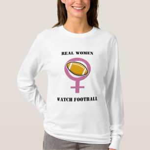 T-shirt do futebol do relógio das mulheres reais