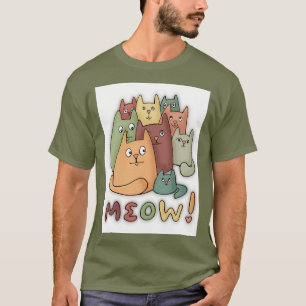 T-shirt do gatinho Meow