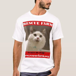 T-shirt do gato da fazenda do salvamento