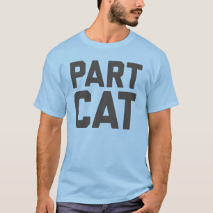 T-shirt do gato da parte