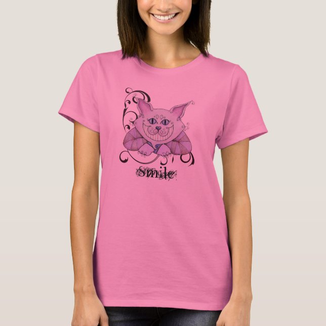 T-shirt do gato de Cheshire (Frente)