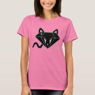 T-shirt do gato do gatinho do carvão de Kawaii