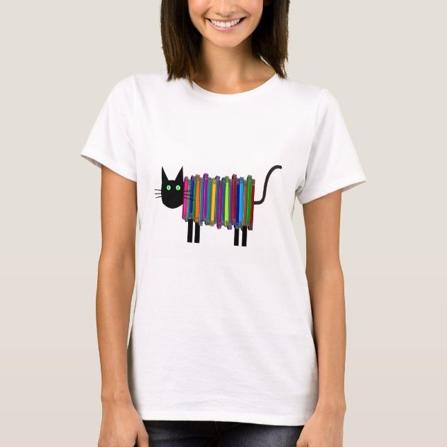 T-shirt do gato do livro (Frente)