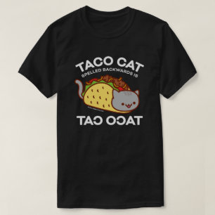 T-shirt do gato - o CAT do TACO soletrado para