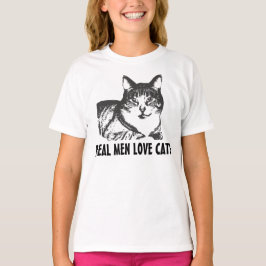 T-shirt do gato para homens - gatos reais do amor