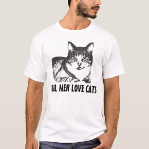 T-shirt do gato para homens - gatos reais do amor