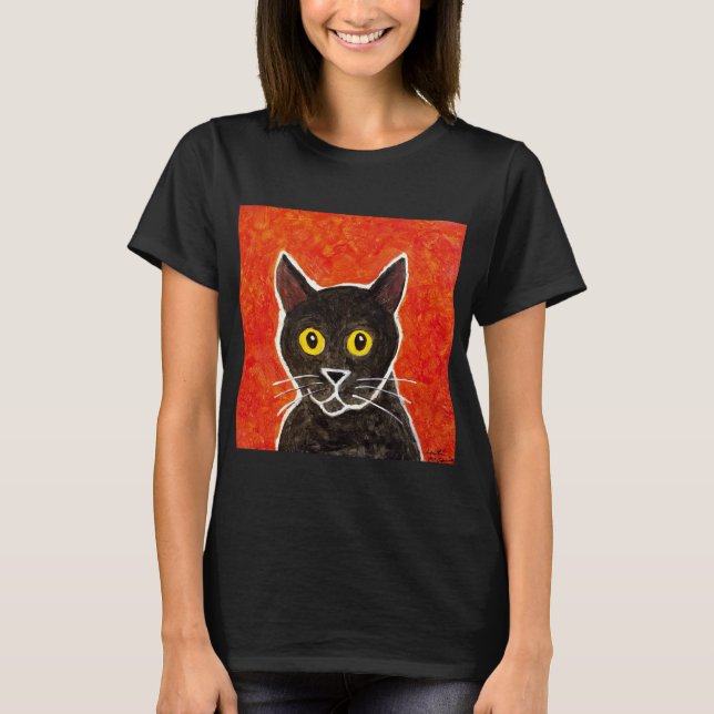 T-shirt do gato preto (Frente)