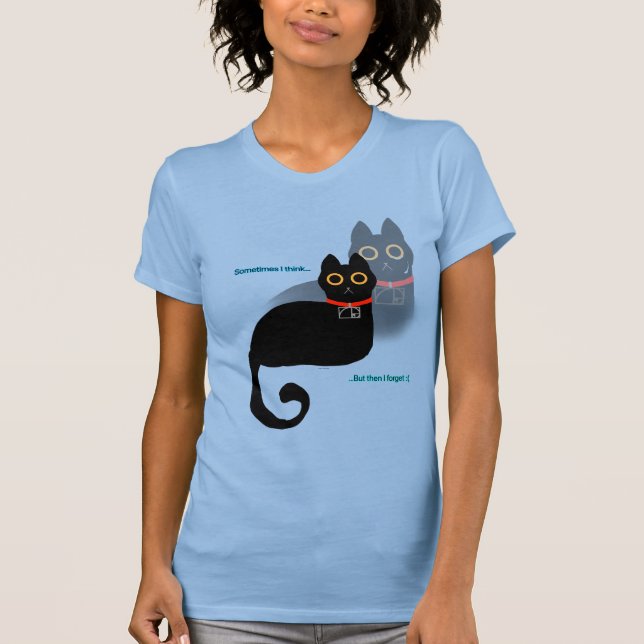 T-Shirt do gato preto (Frente)