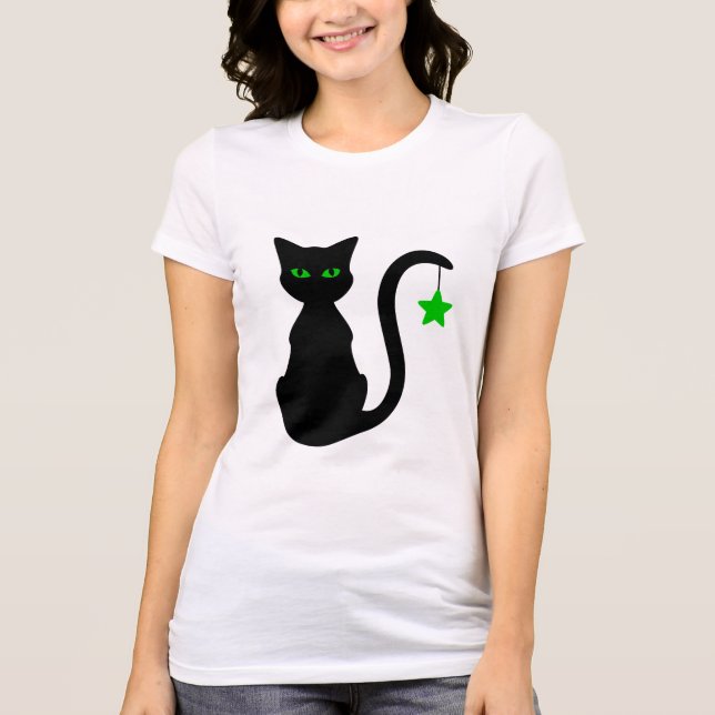 T-shirt do gato preto (Frente)