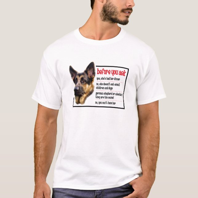 T-shirt do german shepherd (Frente)