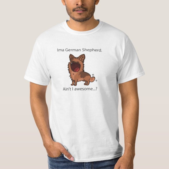 T-shirt do german shepherd de Ima (Frente)