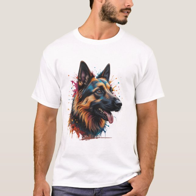 T-Shirt do german shepherd do Cachorro (Frente)