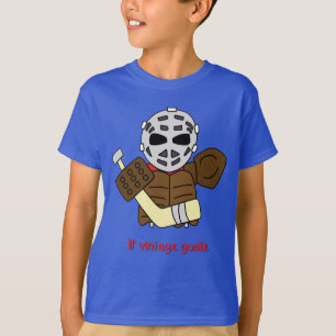 T-shirt do Goalie do hóquei do vintage de Lil