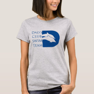 T-shirt do golfinho das mulheres, cinzento