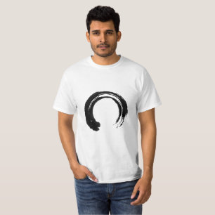 T-shirt do gráfico do círculo da caligrafia do z
