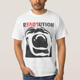 T-shirt do gritar do amor da revolução