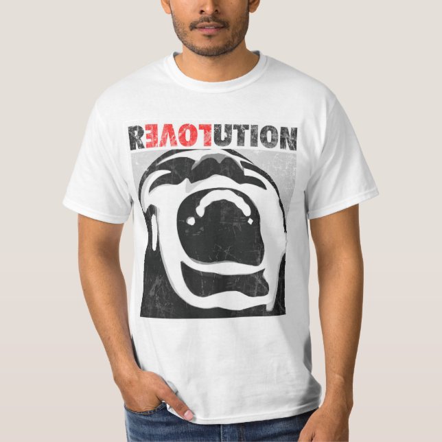 T-shirt do gritar do amor da revolução (Frente)