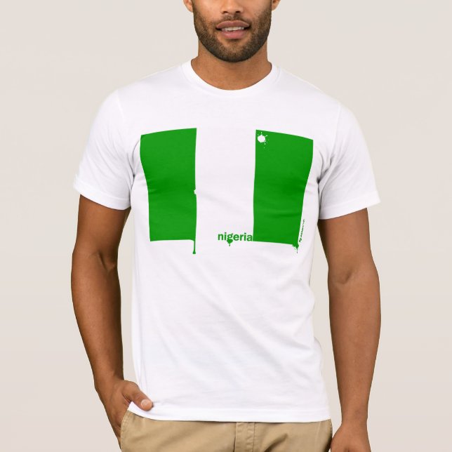 T-shirt do Grunge de Nigéria (Frente)
