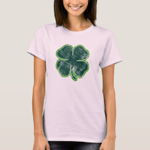 T-shirt do Grunge do trevo do dia de St Patrick