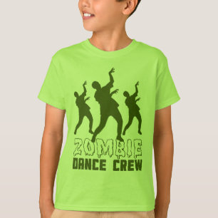 T-shirt do grupo da dança do zombi