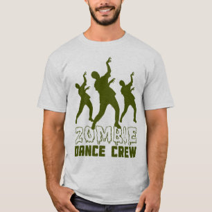 T-shirt do grupo da dança do zombi