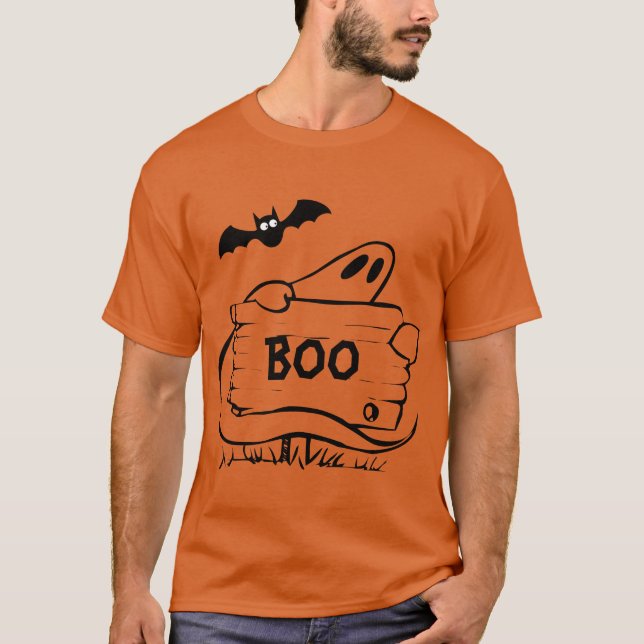 T-shirt do Halloween, BOO (Frente)