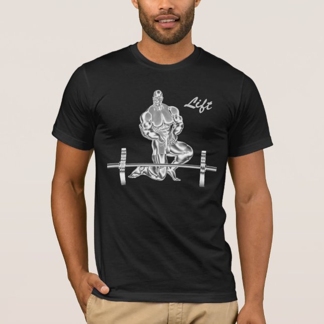 T-shirt do halterofilismo dos homens (Frente)