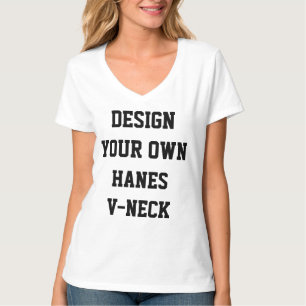 T-SHIRT do HANES V-NECK das mulheres