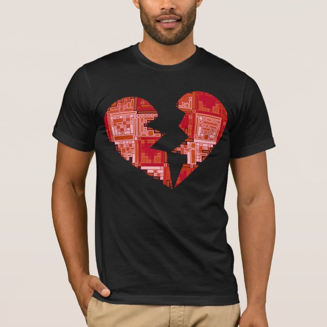 T-shirt do "Heart Quebra-cabeça Art deco" (Frente)