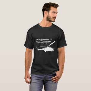 T-shirt do helicóptero com cotação