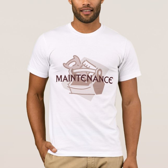 T-shirt do homem de manutenção (Frente)